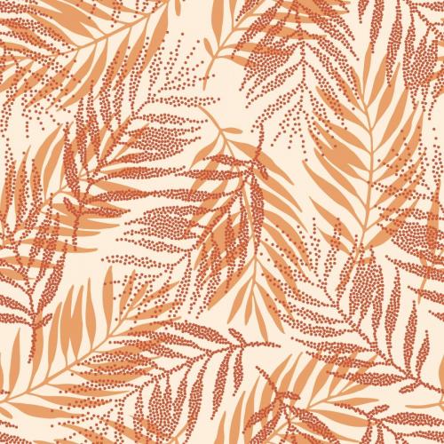 Tropical,Seamless,Pattern,With,Dotted,Palm,Leaves,Silhouettes,In,Retro